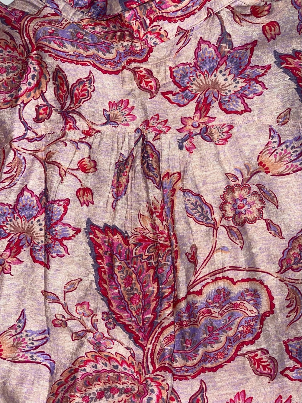 Umgee Pink Floral Midi Dress - Lightweight Paisley Print S - Picture 5 of 7